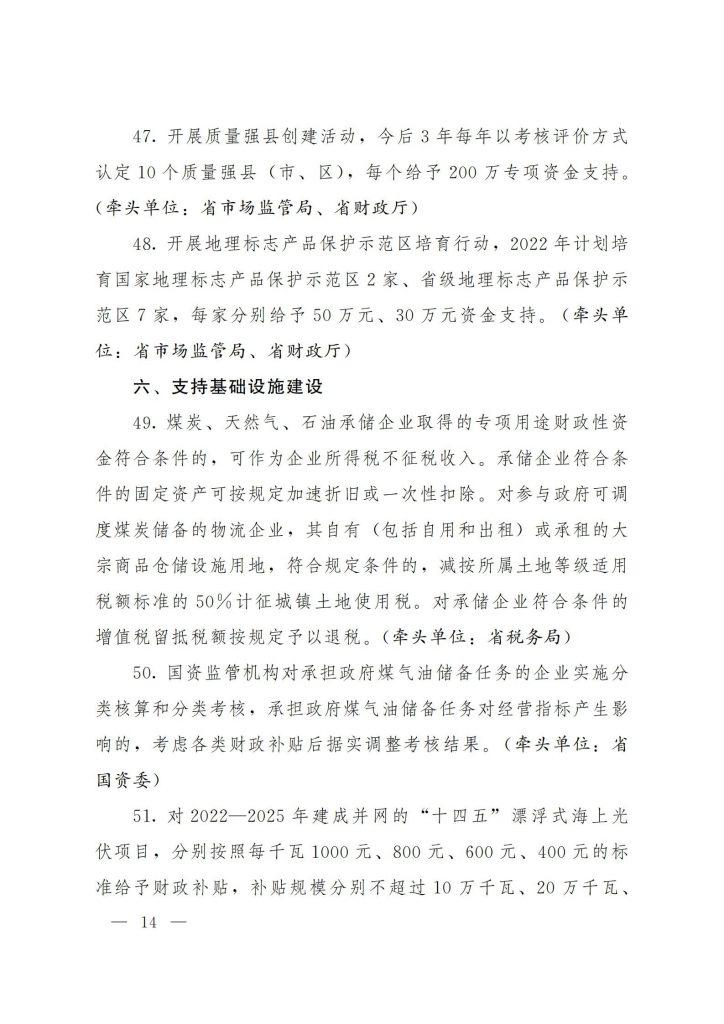 政策宣貫｜山東省人民政府關于印發2022年 “穩中求進”高質量發展政策清單 (第二批)的通知