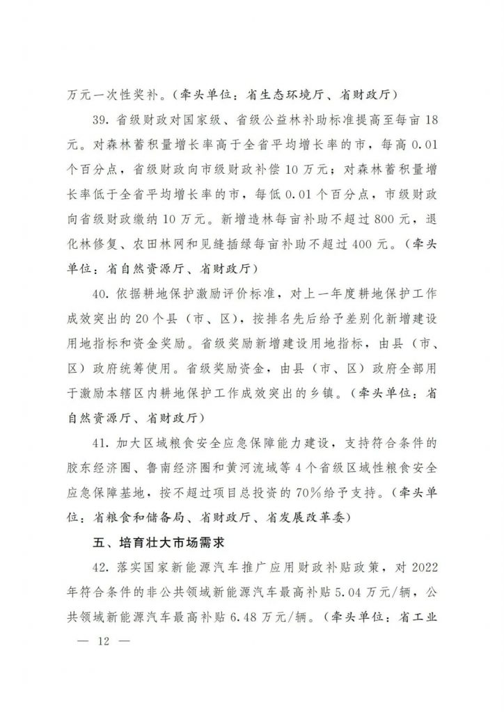 政策宣貫｜山東省人民政府關于印發2022年 “穩中求進”高質量發展政策清單 (第二批)的通知