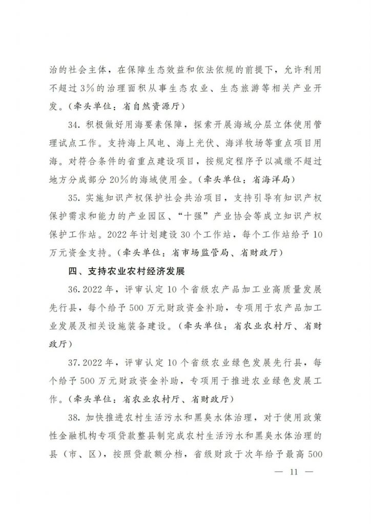 政策宣貫｜山東省人民政府關于印發2022年 “穩中求進”高質量發展政策清單 (第二批)的通知